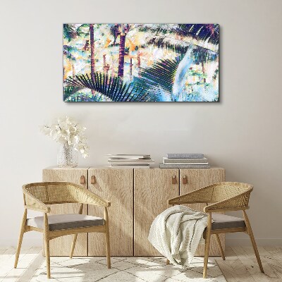 Tableau sur toile Paysage tropical aux couleurs pastel