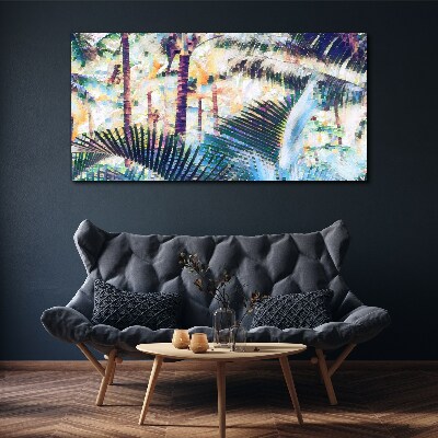 Tableau sur toile Paysage tropical aux couleurs pastel