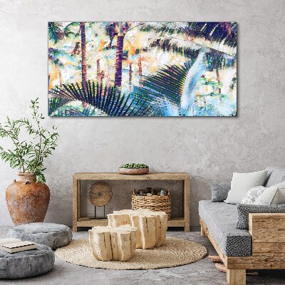 Tableau sur toile Paysage tropical aux couleurs pastel