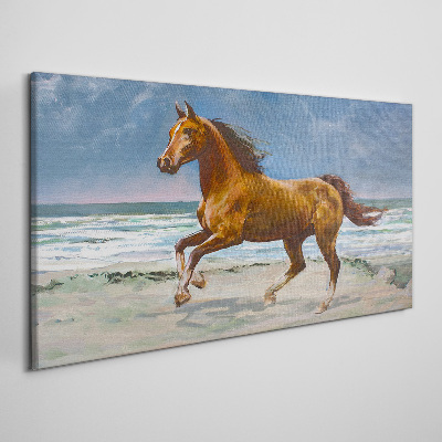 Tableau sur toile Cheval au galop par un artiste inconnu