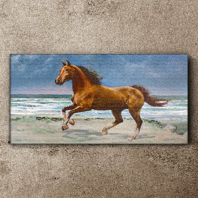 Tableau sur toile Cheval au galop par un artiste inconnu