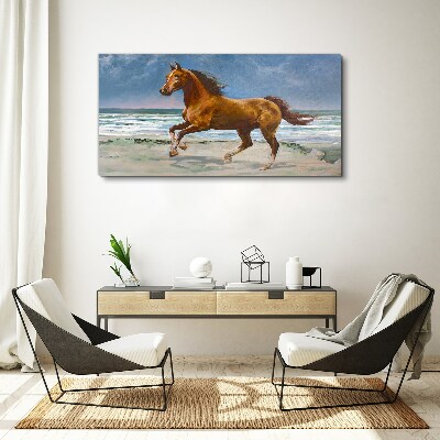 Tableau sur toile Cheval au galop par un artiste inconnu