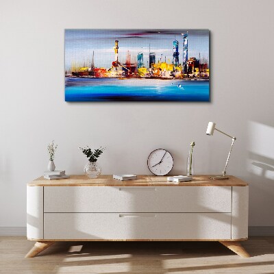 Tableau toile imprimée Panorama urbain moderne