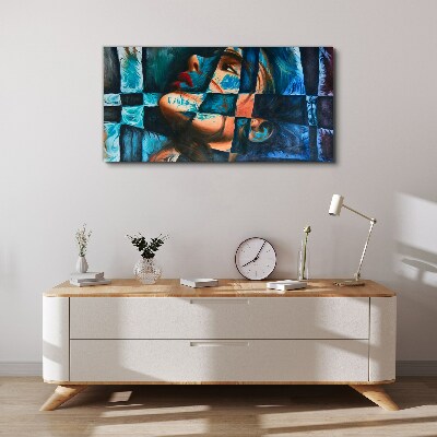 Tableau imprimé sur toile Fragments d'émotion en couleur