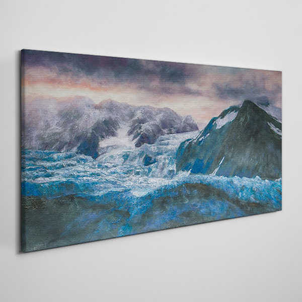 Tableau sur toile Paysages de montagnes glacées