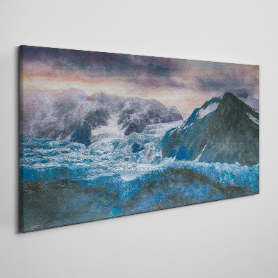 Tableau sur toile Paysages de montagnes glacées