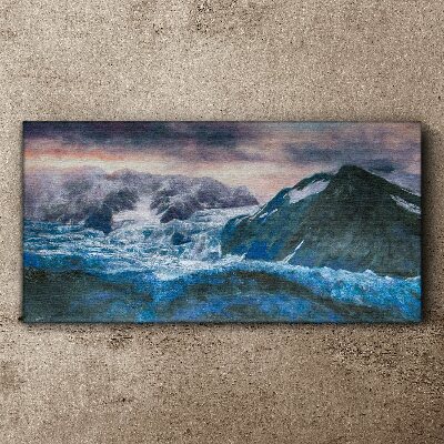 Tableau sur toile Paysages de montagnes glacées