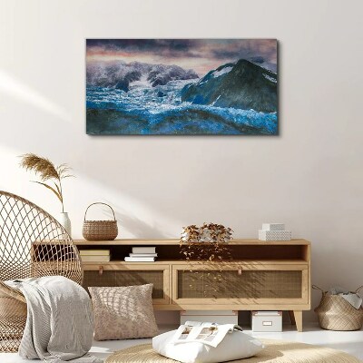 Tableau sur toile Paysages de montagnes glacées