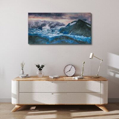 Tableau sur toile Paysages de montagnes glacées
