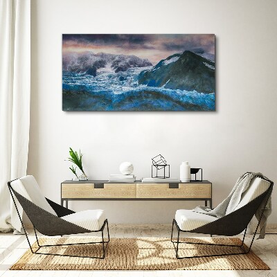 Tableau sur toile Paysages de montagnes glacées