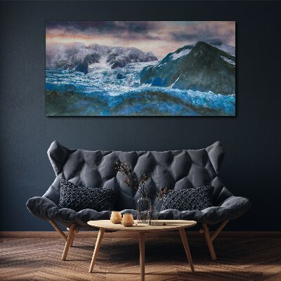 Tableau sur toile Paysages de montagnes glacées