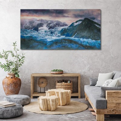 Tableau sur toile Paysages de montagnes glacées