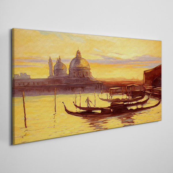 Tableau sur toile Les eaux dorées de Venise