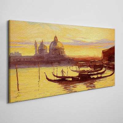 Tableau sur toile Les eaux dorées de Venise