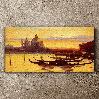 Tableau sur toile Les eaux dorées de Venise