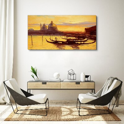 Tableau sur toile Les eaux dorées de Venise