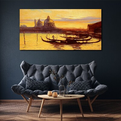 Tableau sur toile Les eaux dorées de Venise