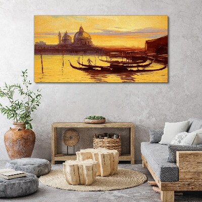 Tableau sur toile Les eaux dorées de Venise