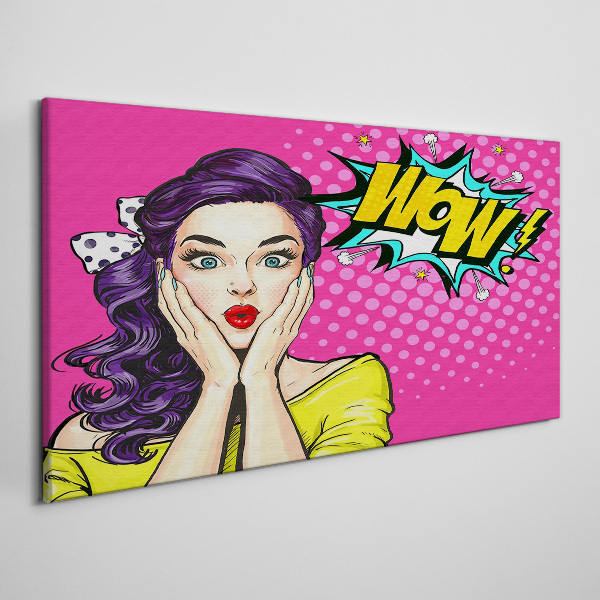 Tableau toile imprimée La surprise dans le Pop Art