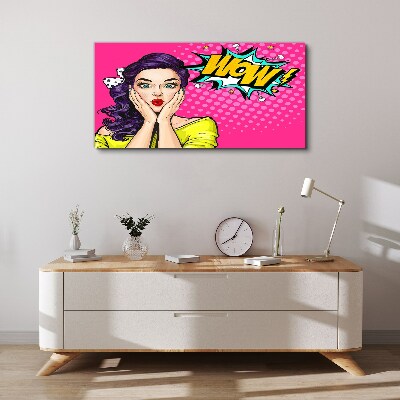 Tableau toile imprimée La surprise dans le Pop Art