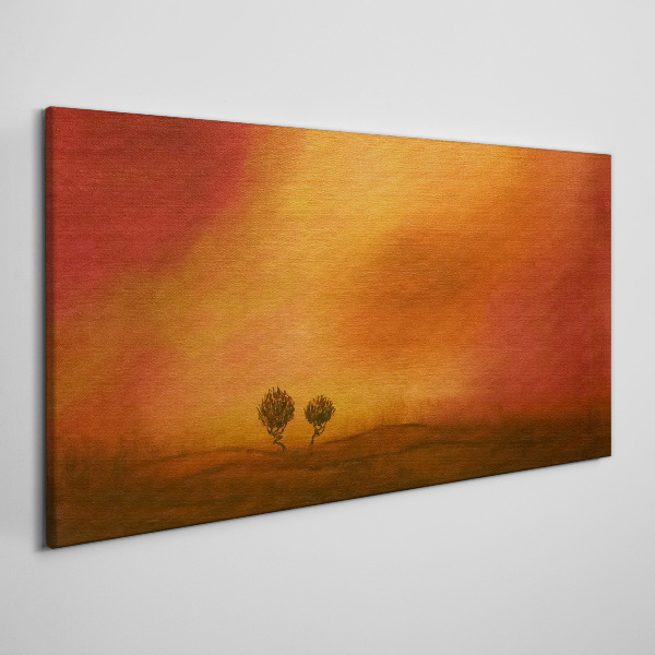 Tableau sur toile Coucher de soleil à l'horizon