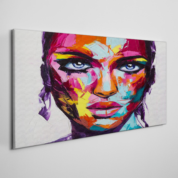 Tableau toile imprimée Portrait coloré d'une femme