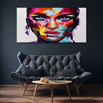 Tableau toile imprimée Portrait coloré d'une femme