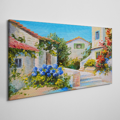 Tableau toile imprimée Une charmante ville printanière