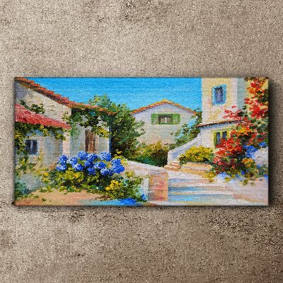 Tableau toile imprimée Une charmante ville printanière