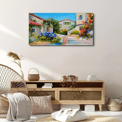 Tableau toile imprimée Une charmante ville printanière