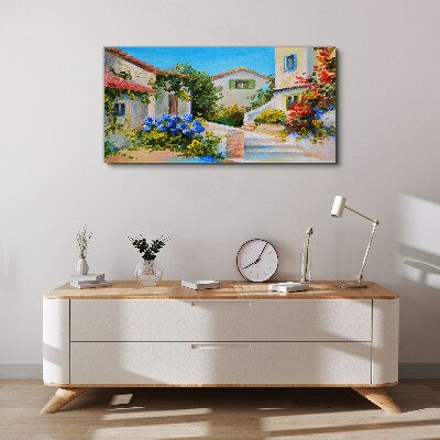 Tableau toile imprimée Une charmante ville printanière