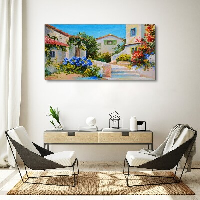 Tableau toile imprimée Une charmante ville printanière