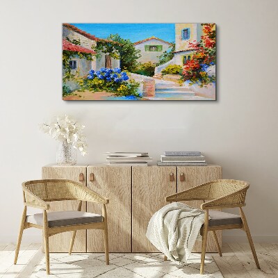 Tableau toile imprimée Une charmante ville printanière