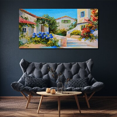Tableau toile imprimée Une charmante ville printanière