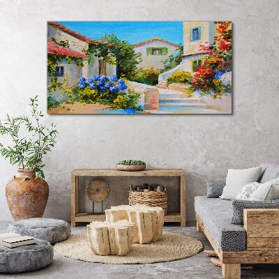 Tableau toile imprimée Une charmante ville printanière