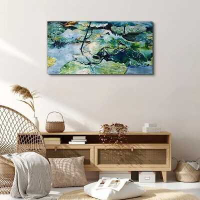 Tableau imprimé sur toile Arroser les fleurs avec des gouttes de pluie