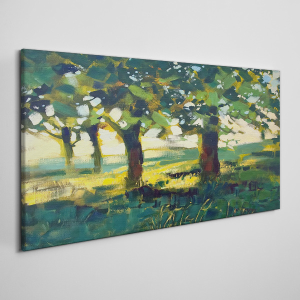 Tableau sur toile Arbres d'été au soleil