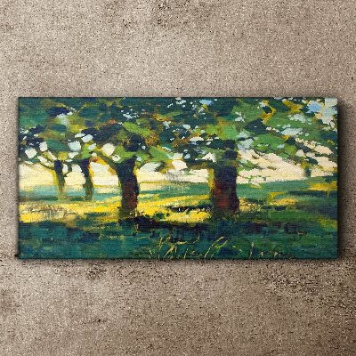 Tableau sur toile Arbres d'été au soleil