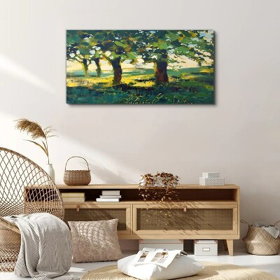 Tableau sur toile Arbres d'été au soleil