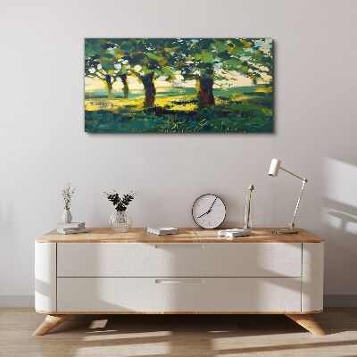 Tableau sur toile Arbres d'été au soleil