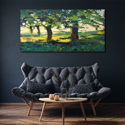 Tableau sur toile Arbres d'été au soleil