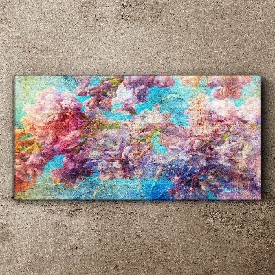 Tableau toile imprimée Un paysage floral aux tons pastel