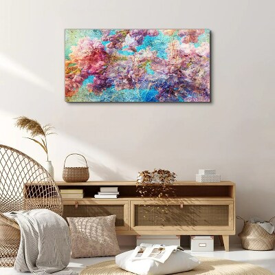 Tableau toile imprimée Un paysage floral aux tons pastel