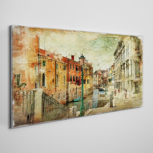 Tableau sur toile Venise aux tons pastel