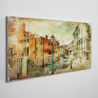 Tableau sur toile Venise aux tons pastel