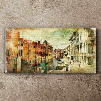 Tableau sur toile Venise aux tons pastel