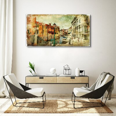 Tableau sur toile Venise aux tons pastel