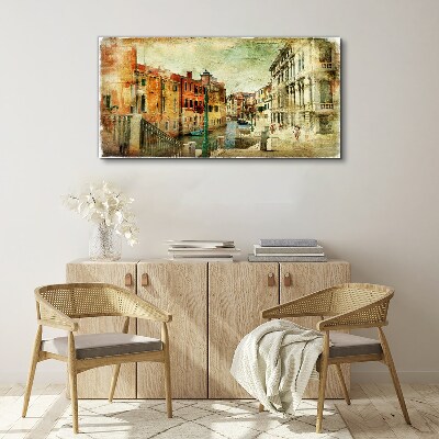 Tableau sur toile Venise aux tons pastel