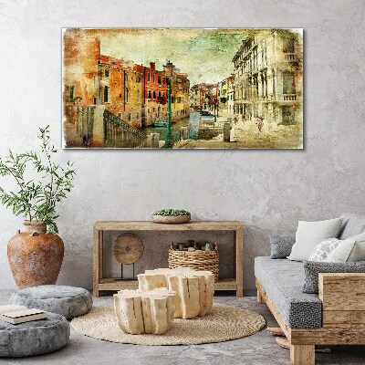 Tableau sur toile Venise aux tons pastel