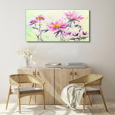 Tableau sur toile Rêves floraux aux nuances délicates